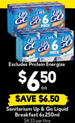 Drakes Sanitarium Up & Go Liquid Breakfast offer