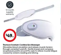 Coles Thomson Scenium Cordless Eye Massager offer