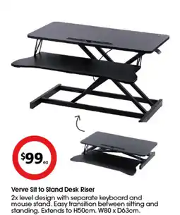 Coles Verve Sit to Stand Desk Riser offer