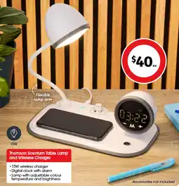 Coles Thomson Scenium Table Lamp and Wireless Charger offer