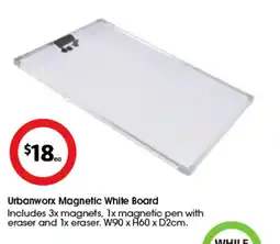 Coles Urbanworx Magnetic White Board offer