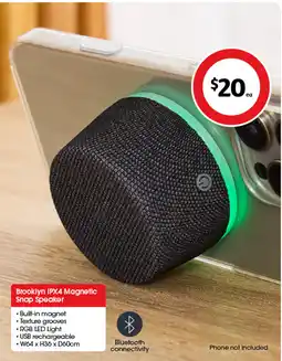 Coles Brooklyn IPX4 Magnetic Snap Speaker offer