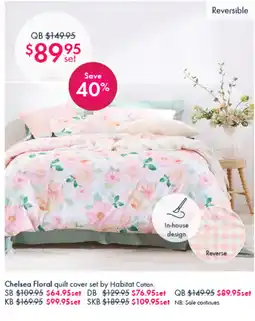 Pillow Talk Chelsea floral quilt cover set by habitat cotton offer