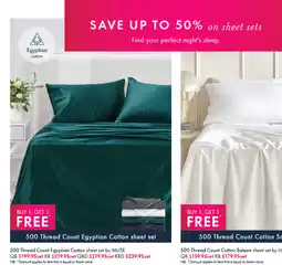 Pillow Talk 500 thread count cotton sateen sheet set offer