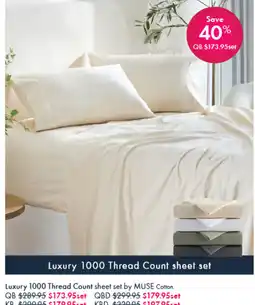 Pillow Talk Luxury 1000 thread count sheet set offer