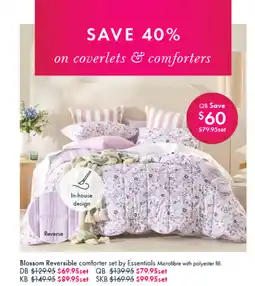Pillow Talk Blossom reversible comforter set offer