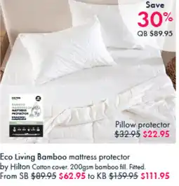Pillow Talk Eco Living Bamboo mattress protector offer