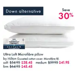 Pillow Talk Ultra loft microfibre pillow offer