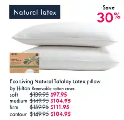Pillow Talk Eco living natural talalay latex pillow offer