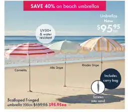 Pillow Talk Scalloped fringed umbrellas offer