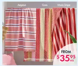 Pillow Talk Aegean stripe beach towel offer