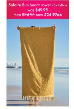 Pillow Talk Solaire sun beach towel offer
