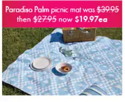 Pillow Talk Paradiso Palm picnic mat offer