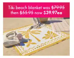 Pillow Talk Tiki beach blanket offer