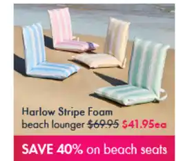 Pillow Talk Harlow stripe foam offer