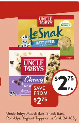 Foodworks Uncle tobys offer