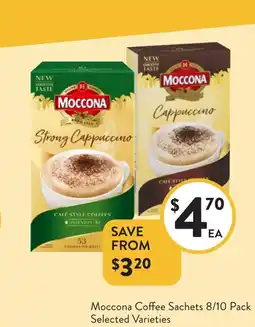 Foodworks Moccona coffee sachets offer