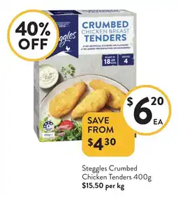 Foodworks Steggles crumbed chicken tenders offer