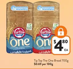 Foodworks Tip top the one bread offer