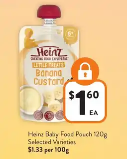 Foodworks Heinz Baby Food Pouch offer