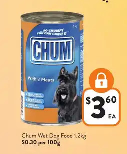 Foodworks Chum Wet Dog Food offer
