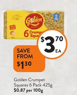 Foodworks Golden Crumpet Squares offer