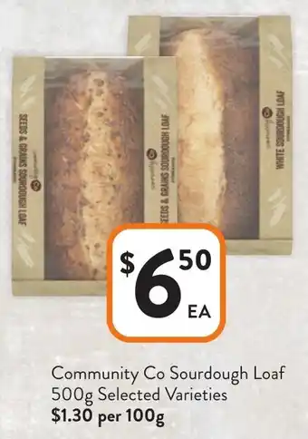 Foodworks Community Co Sourdough Loaf offer