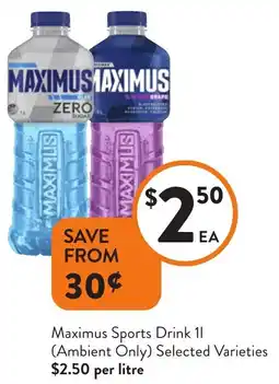Foodworks Maximus Sports Drink offer