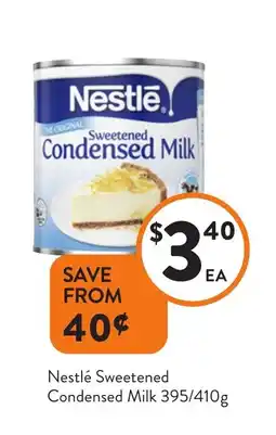 Foodworks Nestlé Sweetened Condensed Milk offer