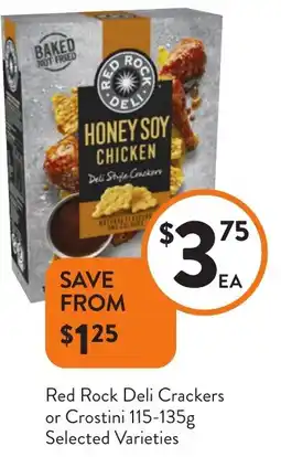 Foodworks Red Rock Deli Crackers or Crostini offer