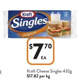 Foodworks Kraft Cheese Singles offer