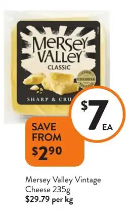Foodworks Mersey Valley Vintage Cheese offer
