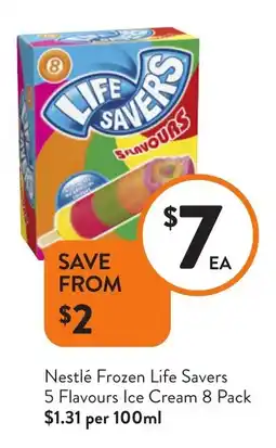 Foodworks Nestlé Frozen Life Savers 5 Flavours Ice Cream offer