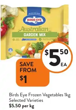 Foodworks Birds Eye Frozen Vegetables offer