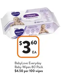 Foodworks BabyLove Everyday Baby Wipes offer