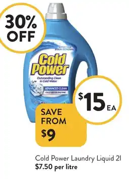 Foodworks Cold Power Laundry Liquid offer