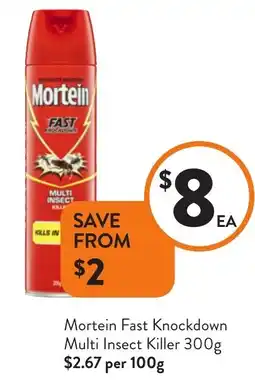 Foodworks Mortein Fast Knockdown Multi Insect Killer offer