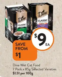 Foodworks Dine Wet Cat Food offer