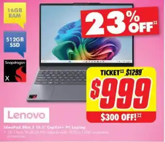 IdeaPad Slim 3 15.3" Copilot+ PC Laptop