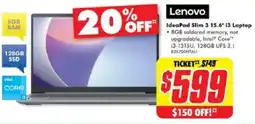 The Good Guys IdeaPad Slim 3 15.6" 13 Laptop offer