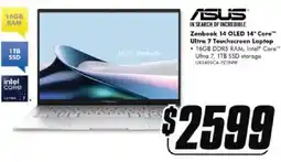 The Good Guys Zenbook 14 OLED 14" Core Ultra 7 Touchscreen Laptop offer