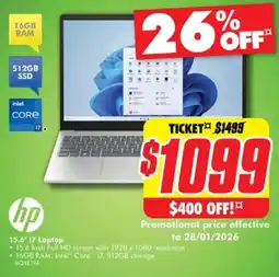 The Good Guys 15.6" 17 Laptop offer