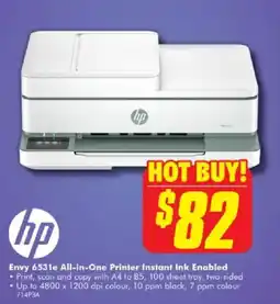 The Good Guys Envy 6531e All-in-One Printer Instant Ink Enabled offer