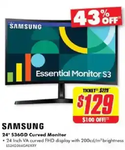 The Good Guys 24 536GD Curved Monitor offer