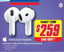 The Good Guys AirPods 4 with Active Noise Cancellation offer