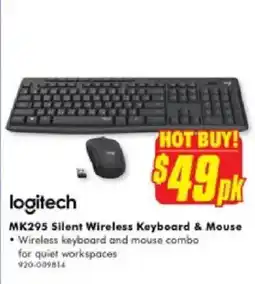 The Good Guys MK295 Silent Wireless Keyboard & Mouse offer
