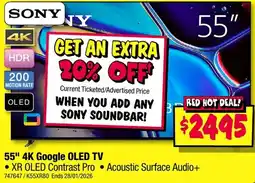 JB Hi-Fi 55" 4K Google OLED TV offer