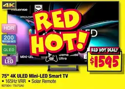JB Hi-Fi 75" 4K ULED Mini-LED Smart TV offer