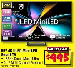 JB Hi-Fi 55" 4K ULED Mini-LED Smart TV offer