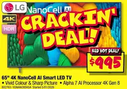 JB Hi-Fi 65" 4K NanoCell Al Smart LED TV offer